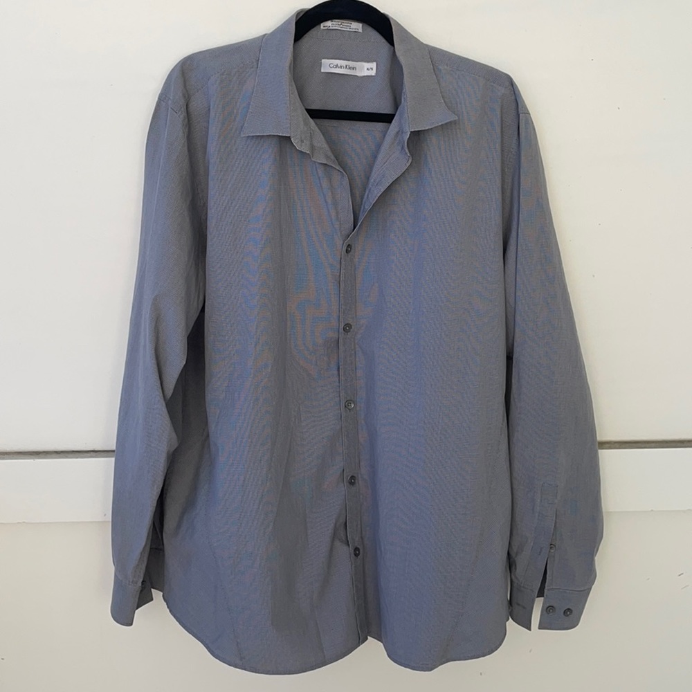 Calvin Klein Gray Button Down - image 1
